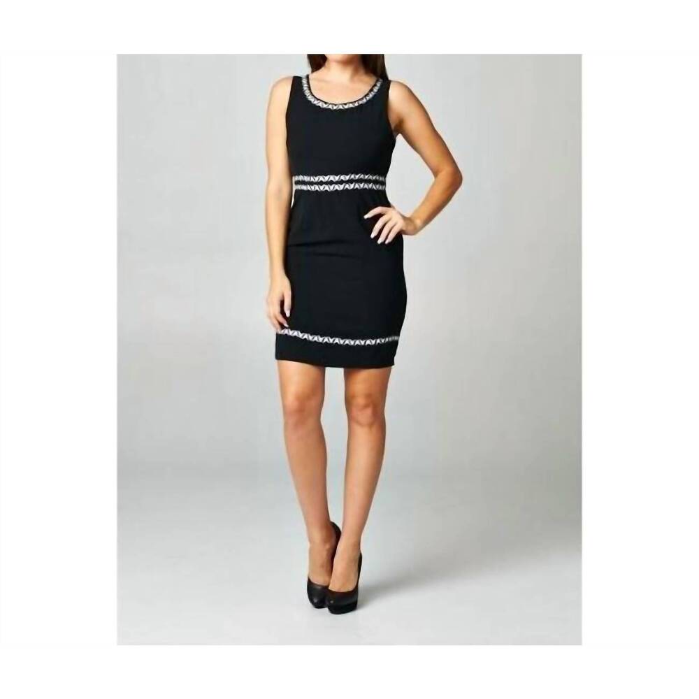 NEW ESLEY COLLECTION emily embroidered dress in black